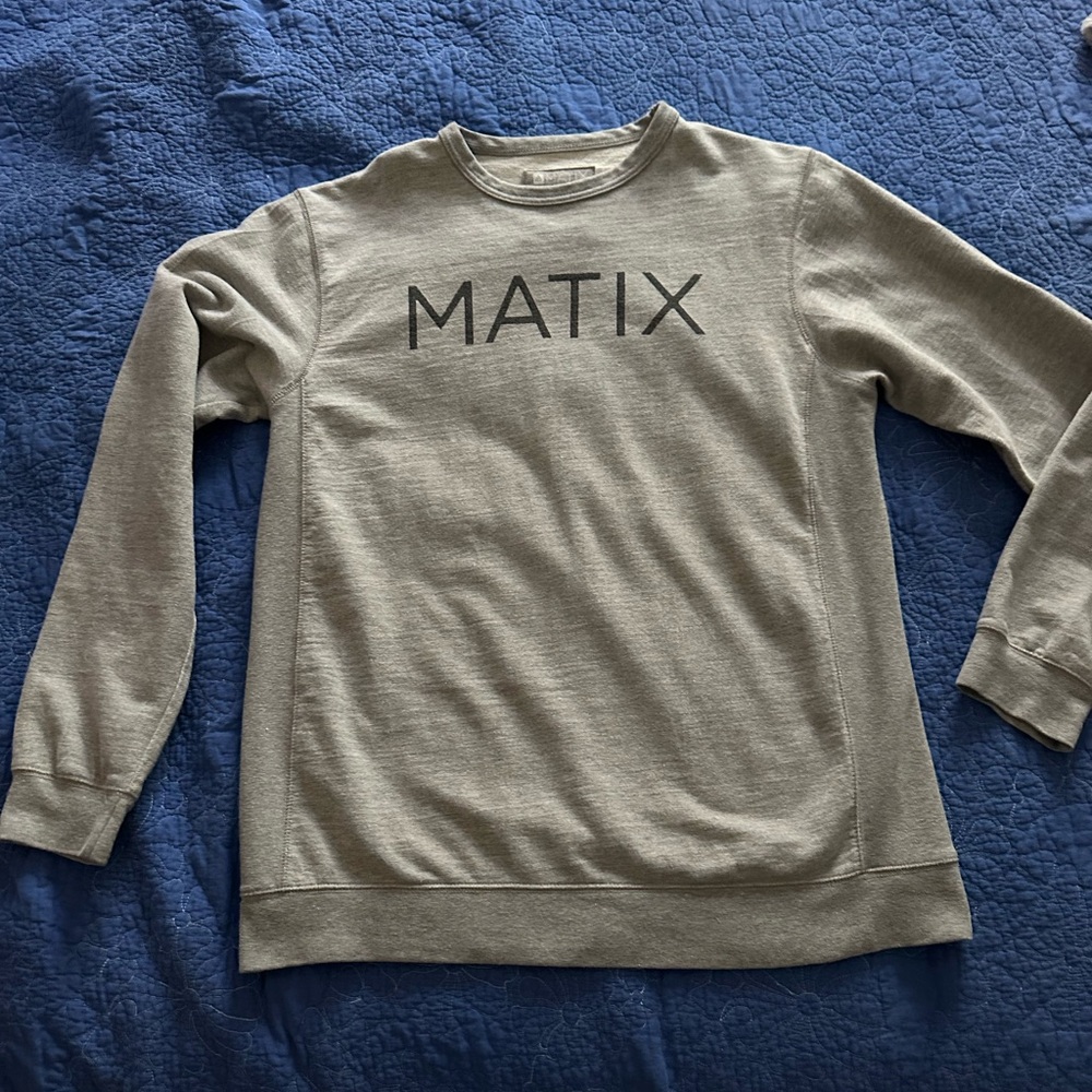 Matix Gray Crewneck Sweater Soft Cotton Blend